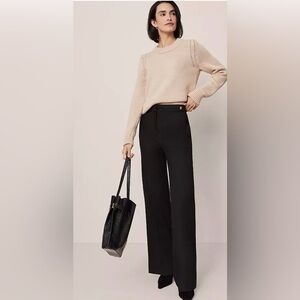 Ann Taylor Black Wide Leg Trousers